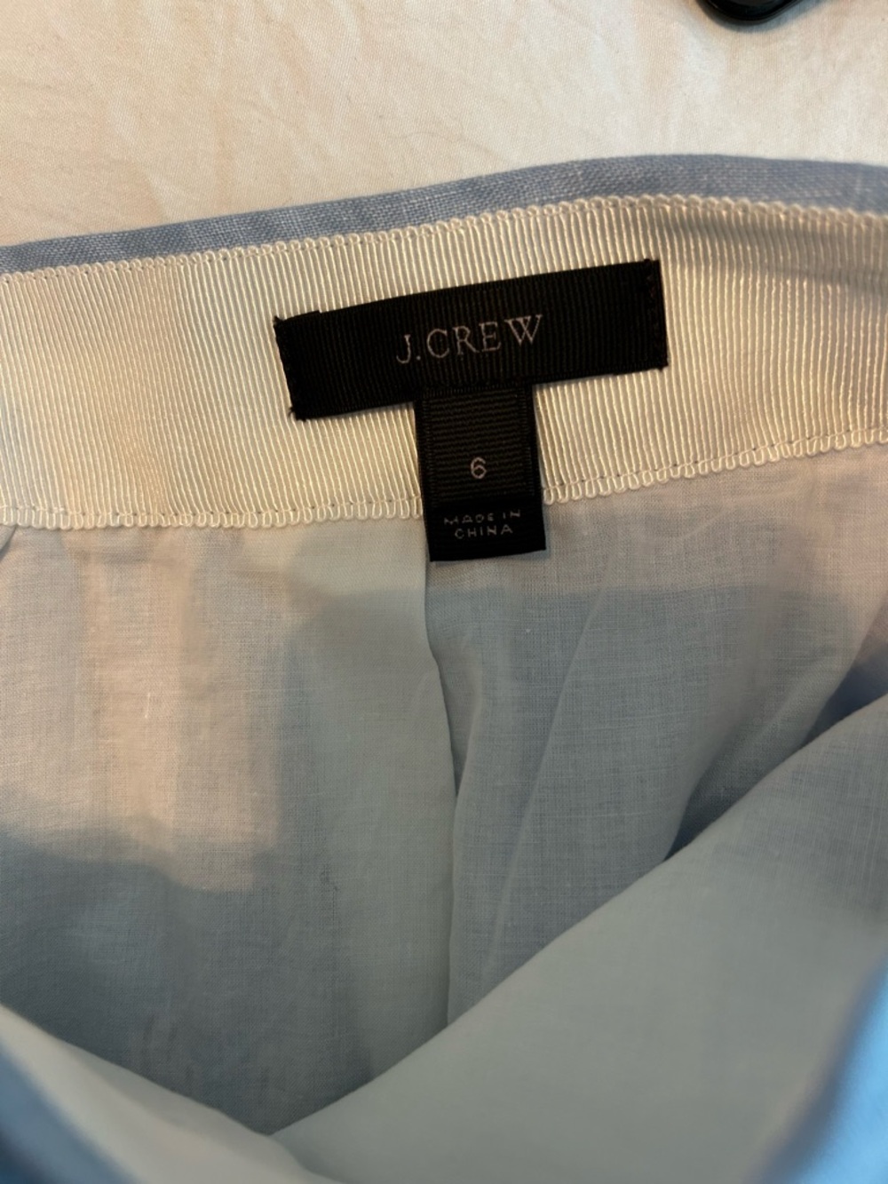 J. Crew Light Blue Linen Tropical Print Skirt - Picture 6 of 9